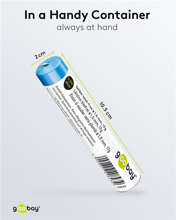 Productafbeelding Goobay Professioneel loodvrij soldeer, ø 1.0 mm, 17 g (Soldeer)