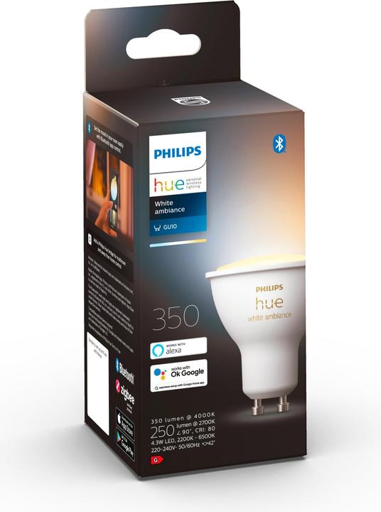 Produktbild Philips Hue White Ambiance BT (GU10, 5 W, 350 lm, 1 x, G)