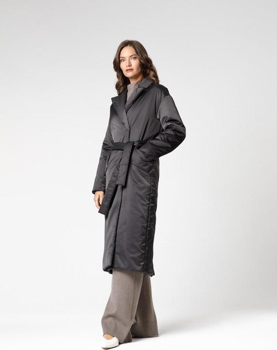 Image du produit Furnari Manteau doublé avec ceinture - Anthracite (42,46,48,50) (42, 44, 46, 48)