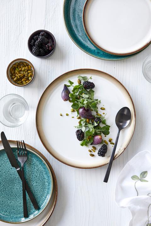 Actual product image Bitz Dessert plate Ø 21 cm 6 pieces, cream grey (6 x, 21 cm)