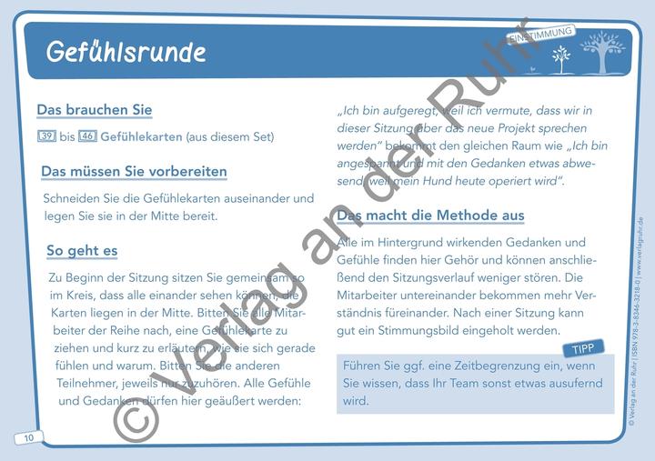 Produktbild Methoden-Karten für die Teambesprechung (Deutsch, Redaktionsteam Verlag An Der Ruhr, 2016)