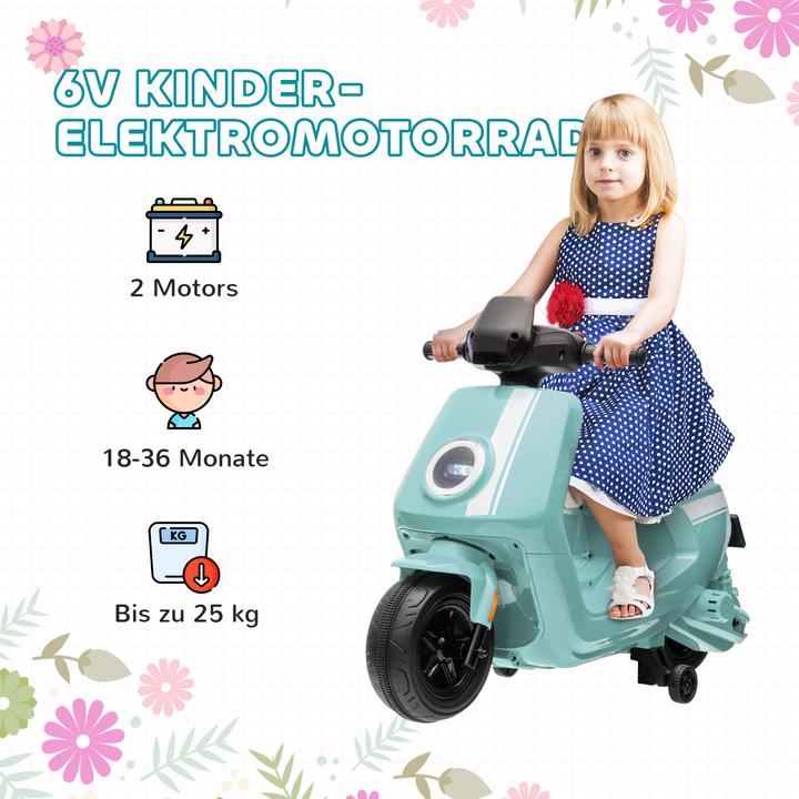 Produktbild Aiyaplay Kinder Elektro-Motorrad Kunststoff, Metall Grün