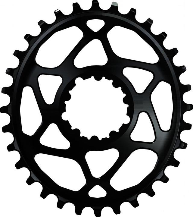 Actual product image AbsoluteBLACK aBLACK - MTB - OVAL - Direct Mount for Sram - GXP chainring N/W (6mm offset) - BLACK - SCHWARZ, Zähn (30)