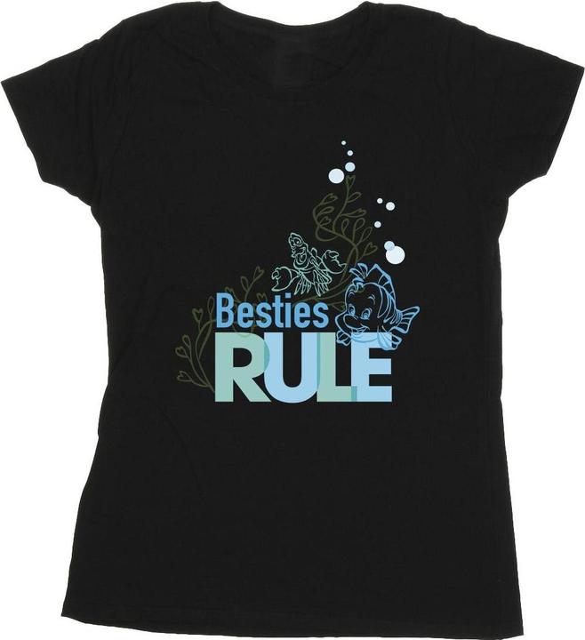 Actual product image Disney Womens/Ladies The Little Mermaid Besties Cotton T-Shirt (M)
