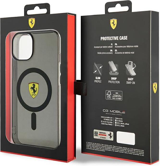 Image du produit Ferrari FEHMP14SURKK iPhone 14 6.1" noir/black hardcase Translucent Magsafe (Apple iPhone 14)