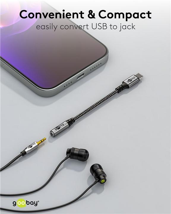Image du produit Goobay Adaptateur USB-C vers jack (USB Type C, Jack 3.5mm)
