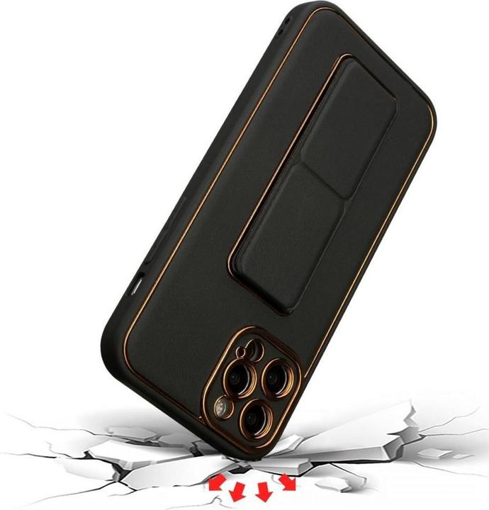 Image du produit Hurtel Nouveau boîtier Kickstand pour iPhone 12 avec support rose (Apple iPhone 12)
