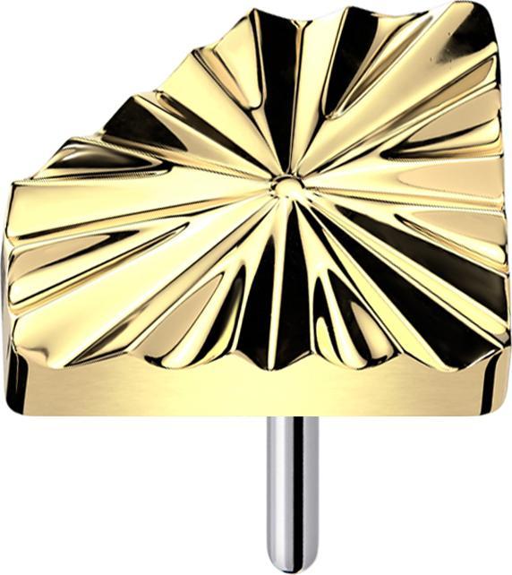 Produktbild Star Piercing Threadless Diamantschliff Scheibe Diamant vergoldet (ohne Messing, Titan G23)