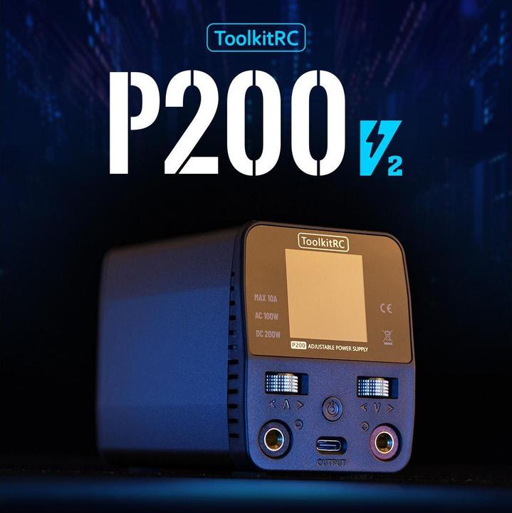 Immagine prodotto Toolkitrc P200 V2 Alimentatore 30V 10A 100/200W Ingresso AC e DC
