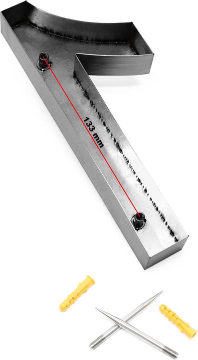 Produktbild Wiltec Hausnummer 1 Edelstahl Hausnummer modern 3D-Design rostfrei
