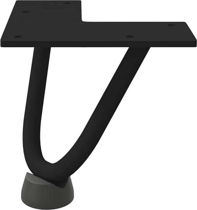Image du produit VidaXL Pieds en épingle à cheveux 4 pcs Noir 10 cm Pied de table en acier massif Hairpin