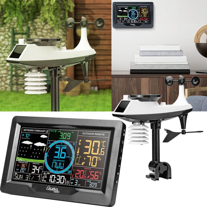 Actual product image Casativo WLAN weather station with XL colour display