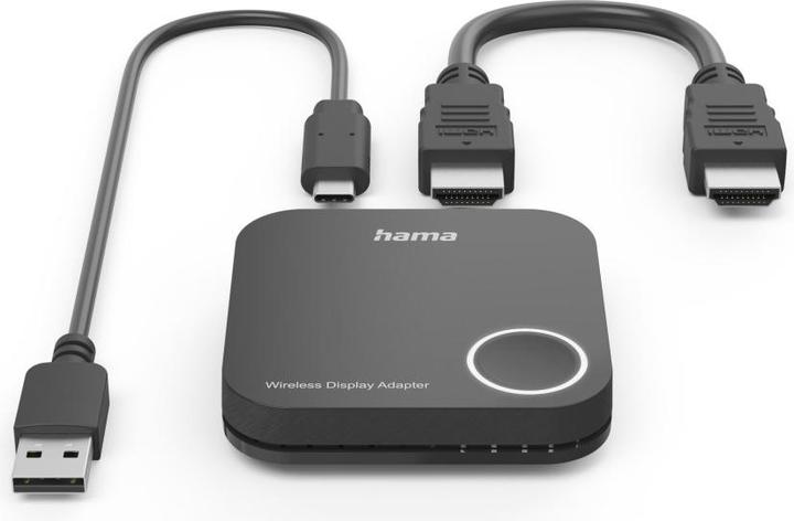 Productafbeelding Hama Wireless-Display-Adapter, HDMI™, Full-HD 1080p, inkl. Kabel (HDMI, USB Type-C, Contactdoos)