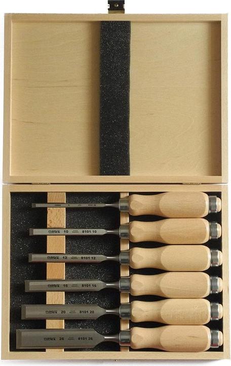 Produktbild Narex Stechbeitel Set mit Holzheften im Holzkoffer, 6-teilig (26 mm)