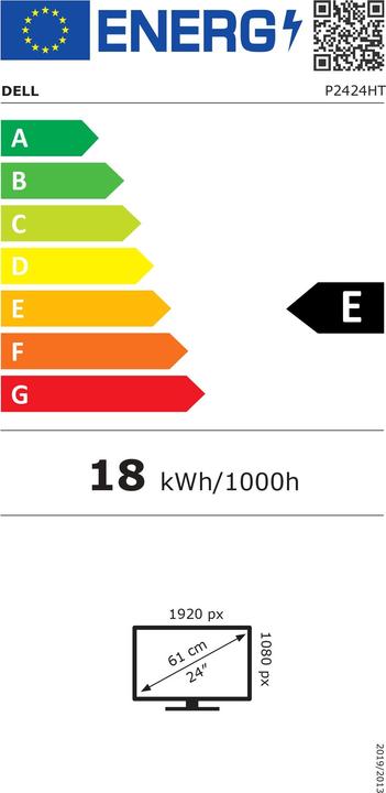 Energie-Label Dell P2424HT (1920 x 1080 Pixel, 23.80")