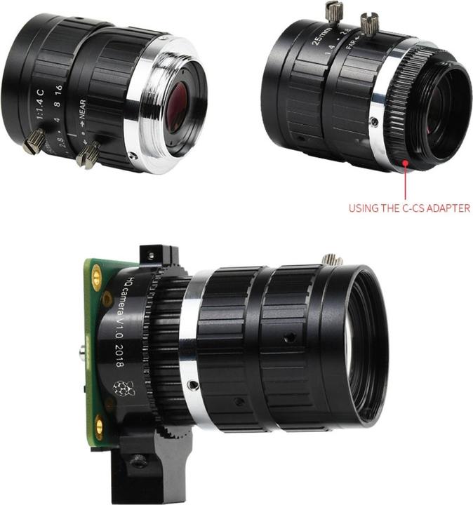 Actual product image WaveShare 25mm Lens Camera Module CS-Mount