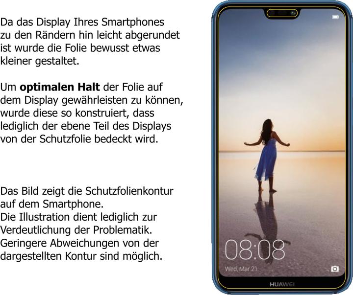Actual product image Dipos Screen Protector Anti-Shock (2 Piece, Huawei P20 Lite)