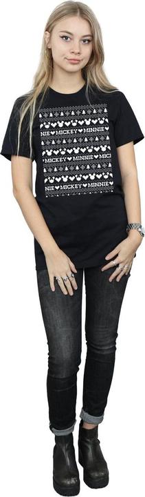 Immagine prodotto Disney Mickey And Minnie Christmas Fair Isle Maglietta Ampia Donna (3XL)