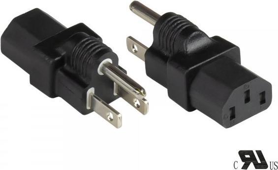 Actual product image Good Connections Power adapter America/USA Mains plug type B (NEMA 5-15P) to IEC 60320 C13, UL, black, ®