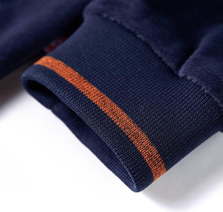 Immagine prodotto VidaXL Giacca con cappuccio da bambino blu navy 116,Materiale: 94 % poliestere (116)