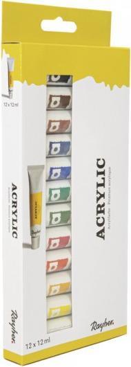 Immagine prodotto Rayher Set di colori acrilici per artisti, misti, 144 ml (Multicolore, 144 ml)