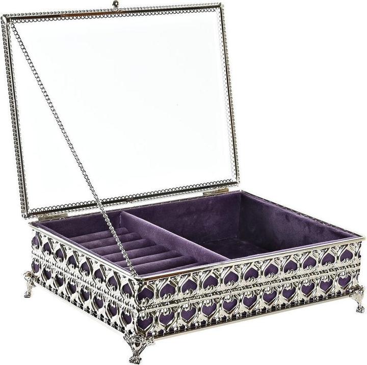 Produktbild DKD Home Decor Jewelry box Crystal Metal (24 x 18 x 7 cm)