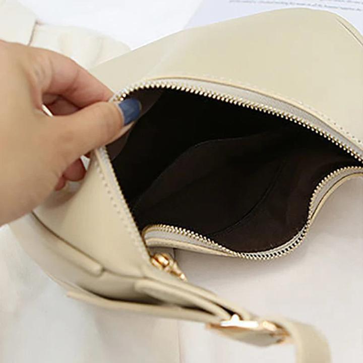 Actual product image Only-Bags.Store Vintage Underarm Shoulder Bags Simple Style Bag Purse Solid Colour PU Leather Shrug