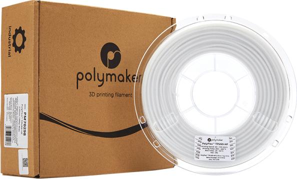Produktbild Polymaker PolyFlex TPU95-HF - White - 2.85mm (TPU, 2.85 mm, 1 g, Weiss)