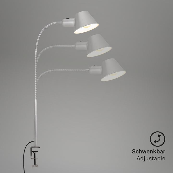 Actual product image Briloner Clamp lamp, chrome matt, 1xE27 excl. / max.10W (E27)