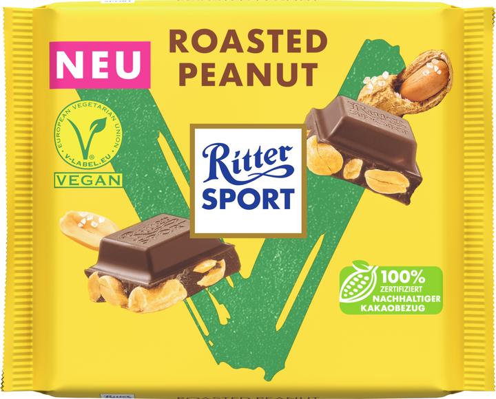 Actual product image Ritter Sport Vegan Roasted Peanut 100g (100 g)
