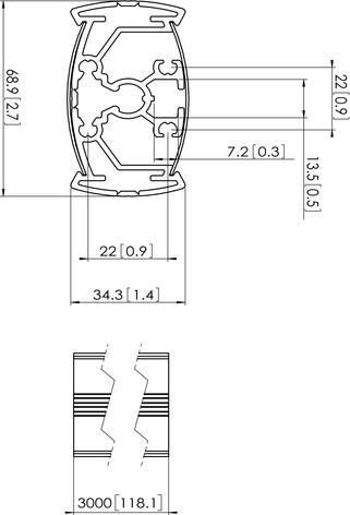 Image du produit Vogels PUC 2330 - Composant de montage (tige) pour écran LCD (Plafond)