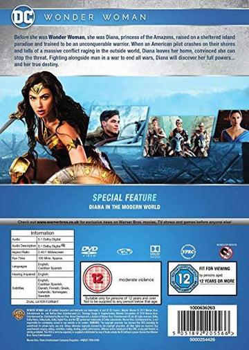 Actual product image Warner Bros Wonder Woman (DVD, 2017, Multilingual)