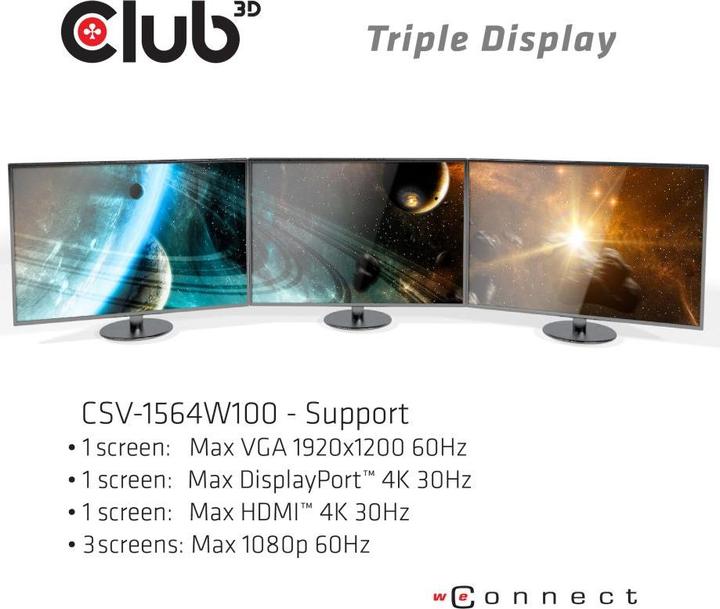 Immagine prodotto Club 3D CSV-1564W100 (USB-C, 1 Porti)
