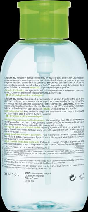 Image du produit Bioderma H2O Pompe Inversée (Eau micellaire, 500 ml)