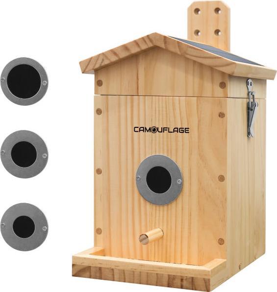 Image du produit WildcameraXL Mangeoire pour oiseaux camouflage EZ Nesteye, Couleur de base : brun, Espèce : Oiseau