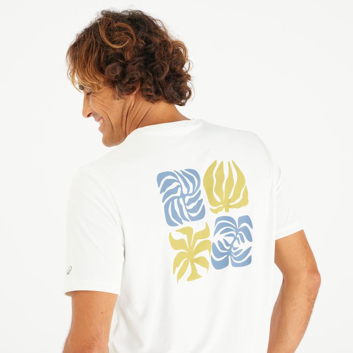 Immagine prodotto Olaian UV-Shirt Surfen Herren UV-Schutz UPF50+ Whiteflower weiss (L)