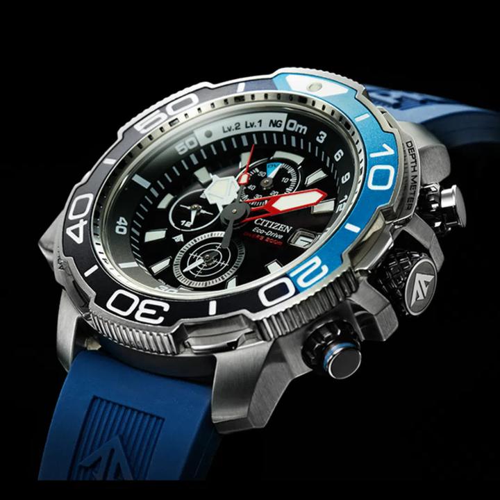 Immagine prodotto Citizen Promaster Marine BJ2169-08E Orologio - Gomma - Blauw - 46 mm (Cronografo, Visualizzazione della riserva di carica, 47 mm)