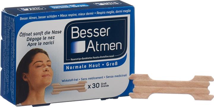 Produktbild Nasmer Besser Atmen Nasenstrips beige Gross