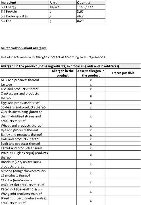 Nutritional values and ingredients Zimmerli Adaptogene Ashwagandha Powder (BIO) (1 Piece, Powder, 100 g)