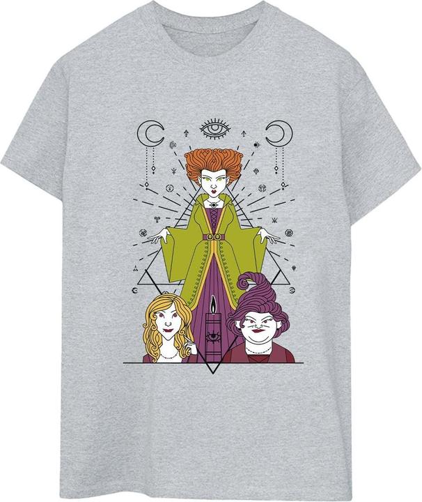 Actual product image Disney Womens/Ladies Hocus Pocus Candle Cotton Boyfriend T-Shirt (4XL)