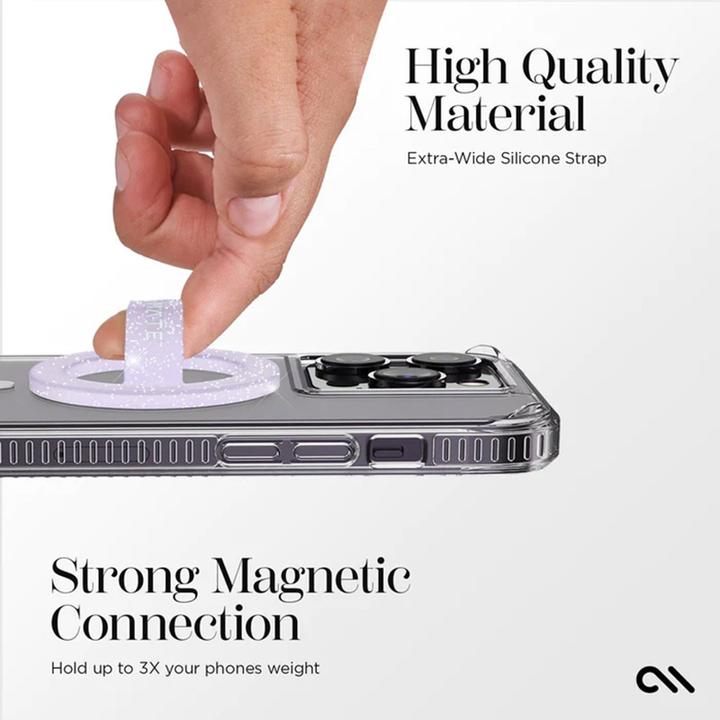 Actual product image Case-Mate Magnetschlaufengriff – MagSafe Fingergriff (Purple Sparkle)
