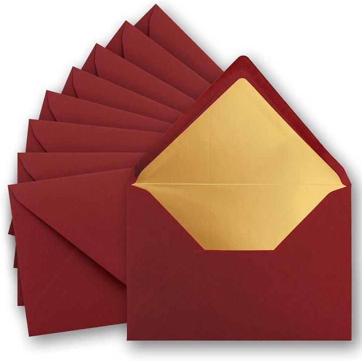 Produktbild Neuser Papier Gold-gefütterte DIN C5 Briefumschläge (75 Stück) (C5, 75 x)
