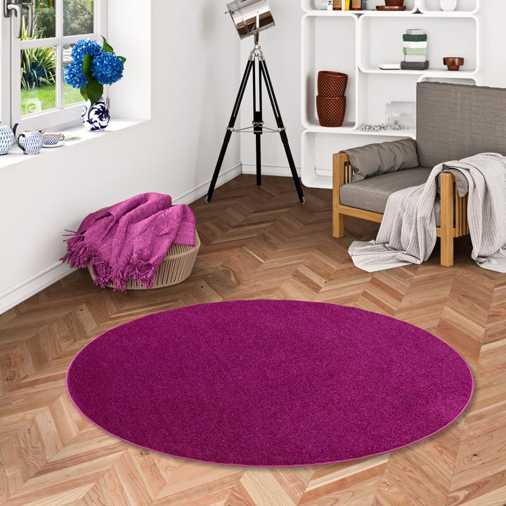 Produktbild Snapstyle Hochflor Velours Teppich Luna Rund (200 x 200 cm)