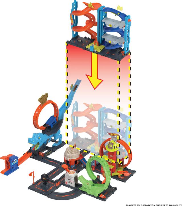 Actual product image Hot Wheels City Transforming Race Tower