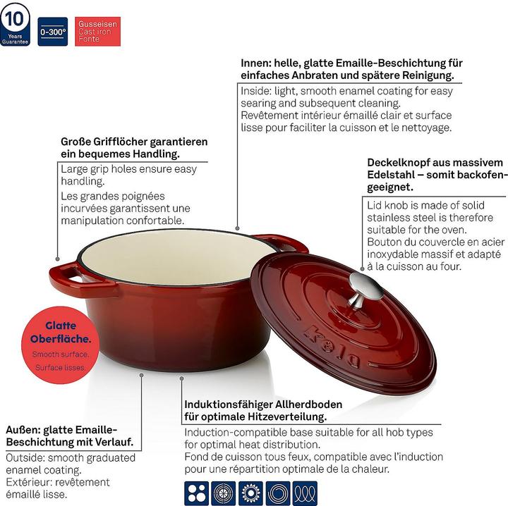 Actual product image Kela Calido (21 cm, Casserole + Stewpot, Cast iron)