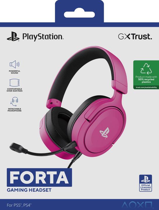 Image du produit Trust GXT498P FORTA CASQUE PS5 ROSE (Filaire)