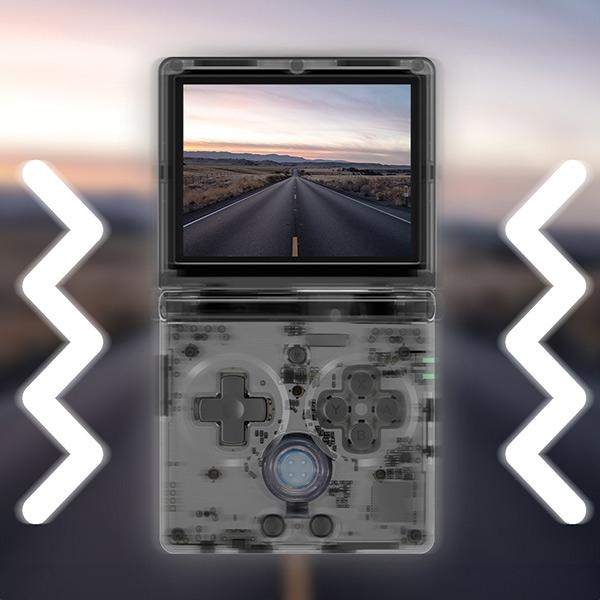 Actual product image Anbernic Konsola RG35XXSP czarny transparentny/translucent black