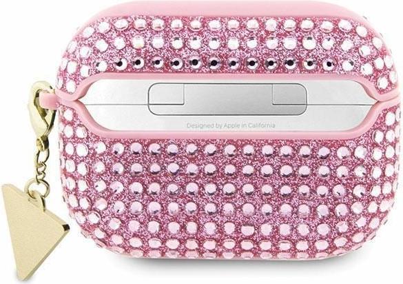 Image du produit Guess GUAP2HDGTPP Coque AirPods Pro 2 różowy/pink Rhinestone Triangle Charm (Sac pour écouteurs)