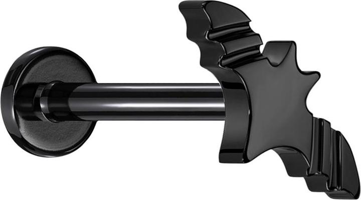 Produktbild Star Piercing Micro Labret Innengewinde schwarz Basic Fledermaus schwarz (ohne Messing, Titan G23)