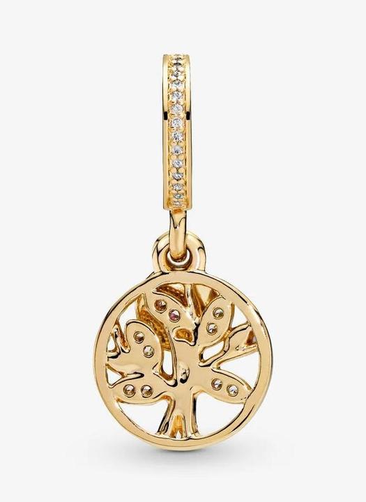 Immagine prodotto Pandora Brillare il fascino scintillante dell'albero genealogico (Dorato, Con pietra/e, Argento 925)
